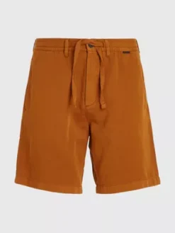 Calvin Klein Short à Jambes Larges En Lin Mélangé -Calvin Klein Soldes K10K111752 GRD alternate4