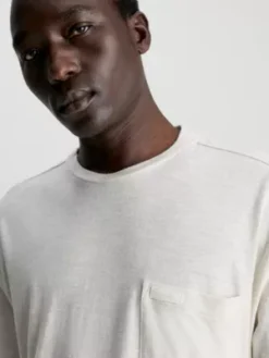 Calvin Klein T-shirt En Lin Mélangé -Calvin Klein Soldes K10K111758 YAH alternate2