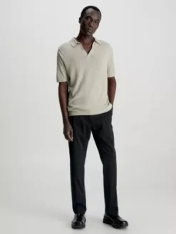 Calvin Klein Polo Sans Bouton -Calvin Klein Soldes K10K111806 PKR alternate3