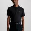 Calvin Klein Polo Slim Avec Col Zippé -Calvin Klein Soldes K10K111866 BEH main