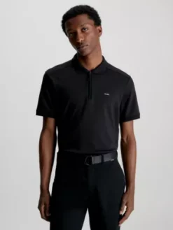 Calvin Klein Polo Slim Avec Col Zippé