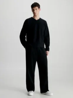 Calvin Klein Pull Sans Couture En Feutre De Laine Mérinos -Calvin Klein Soldes K10K111953 BEH alternate3