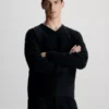 Calvin Klein Pull Sans Couture En Feutre De Laine Mérinos -Calvin Klein Soldes K10K111953 BEH main
