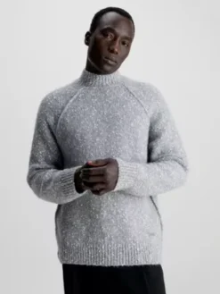 Calvin Klein Pull Moucheté En Laine Alpaga Mélangée