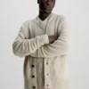 Calvin Klein Pull Cardigan Bouclé En Laine -Calvin Klein Soldes K10K111969 PB5 main