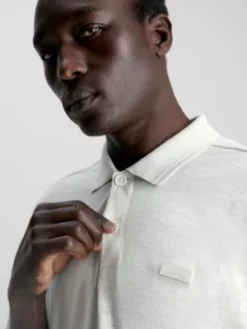 Calvin Klein Polo En Lin Mélangé -Calvin Klein Soldes K10K111996 YAH alternate2