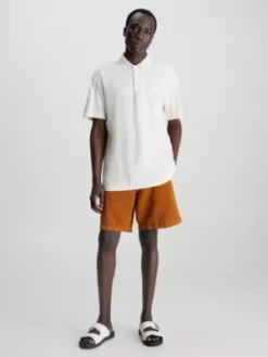 Calvin Klein Polo En Lin Mélangé -Calvin Klein Soldes K10K111996 YAH alternate3