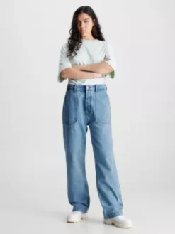 Calvin Klein Jean Straight Utilitaire Unisexe - CK Standards -Calvin Klein Soldes K10K112005 1A4 alternate6