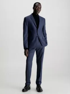 Calvin Klein Blazer De Costume Pied-de-poule Slim -Calvin Klein Soldes K10K112050 CHW alternate3