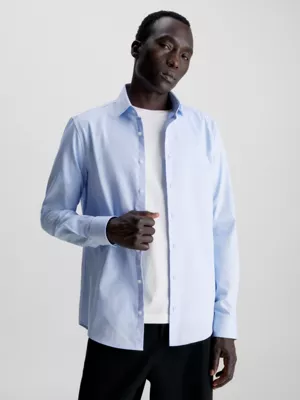 Calvin Klein Chemise Slim En Sergé Texturé 3 Calvin Klein Chemise Slim En Sergé Texturé