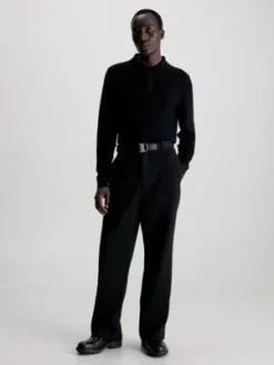 Calvin Klein Polo En Laine Mérinos 10 Calvin Klein Polo En Laine Mérinos -Calvin Klein Soldes K10K112217 BEH alternate3